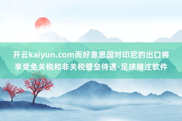 开云kaiyun.com而好意思国对印尼的出口将享受免关税和非关税壁垒待遇-足球赌注软件