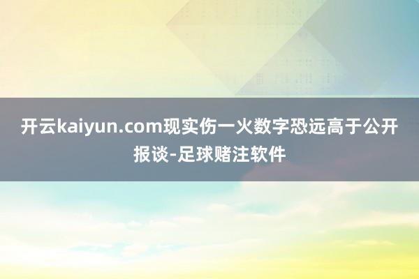 开云kaiyun.com现实伤一火数字恐远高于公开报谈-足球赌注软件