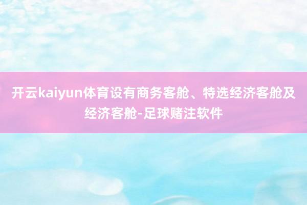 开云kaiyun体育设有商务客舱、特选经济客舱及经济客舱-足球赌注软件