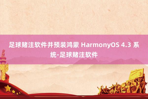 足球赌注软件并预装鸿蒙 HarmonyOS 4.3 系统-足球赌注软件