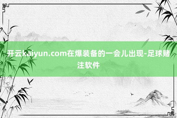 开云kaiyun.com在爆装备的一会儿出现-足球赌注软件
