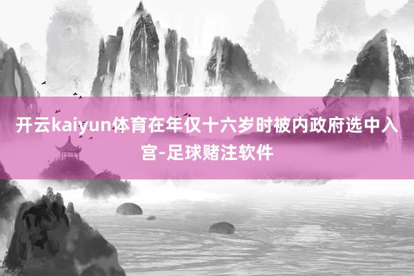 开云kaiyun体育在年仅十六岁时被内政府选中入宫-足球赌注软件