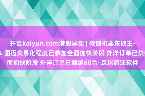 开云kaiyun.com港股异动 | 微创机器东谈主-B(02252.HK)涨超5% 图迈交易化程度已参加全面加快阶段 外洋订单已禁绝60台-足球赌注软件