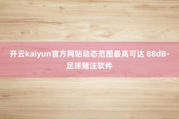 开云kaiyun官方网站动态范围最高可达 88dB-足球赌注软件