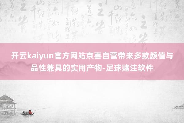 开云kaiyun官方网站京喜自营带来多款颜值与品性兼具的实用产物-足球赌注软件