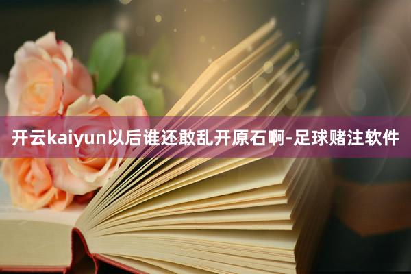 开云kaiyun以后谁还敢乱开原石啊-足球赌注软件