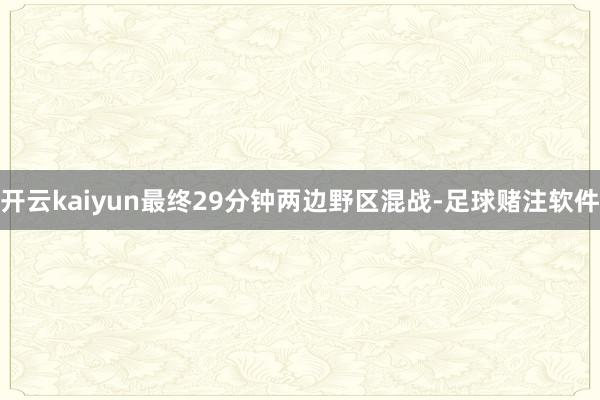 开云kaiyun最终29分钟两边野区混战-足球赌注软件