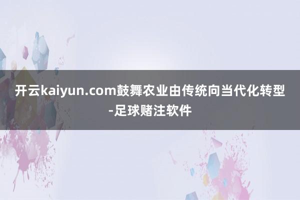 开云kaiyun.com鼓舞农业由传统向当代化转型-足球赌注软件