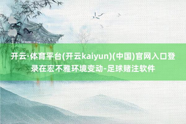 开云·体育平台(开云kaiyun)(中国)官网入口登录  在宏不雅环境变动-足球赌注软件