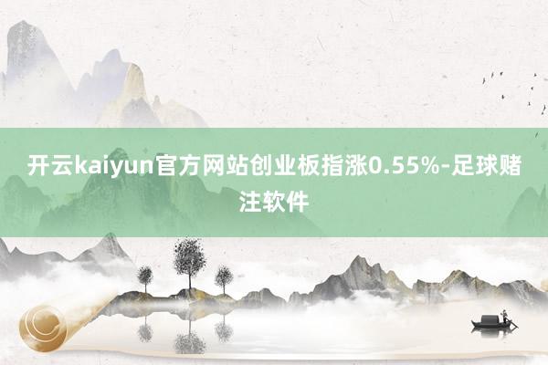 开云kaiyun官方网站创业板指涨0.55%-足球赌注软件