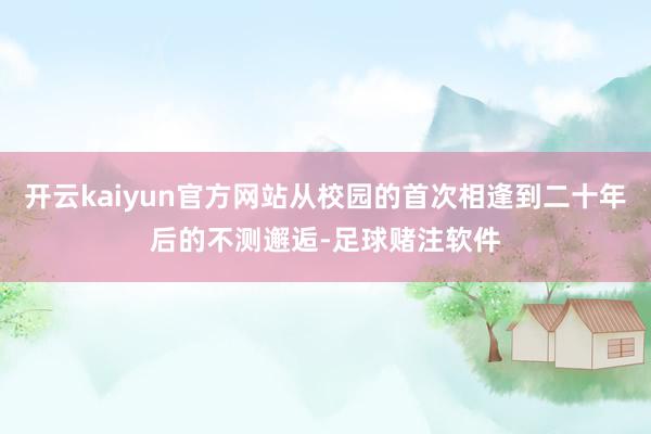 开云kaiyun官方网站从校园的首次相逢到二十年后的不测邂逅-足球赌注软件