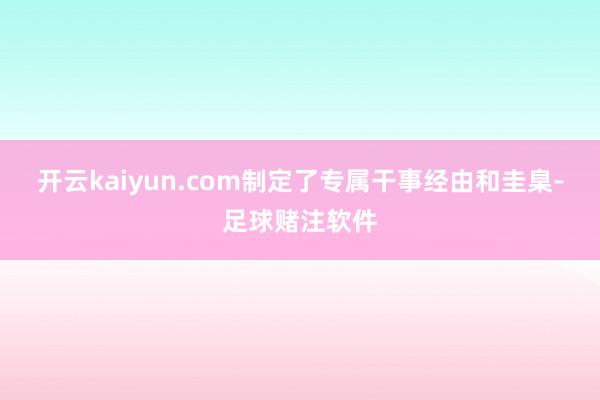 开云kaiyun.com制定了专属干事经由和圭臬-足球赌注软件
