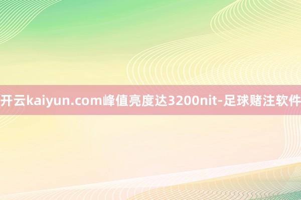 开云kaiyun.com峰值亮度达3200nit-足球赌注软件
