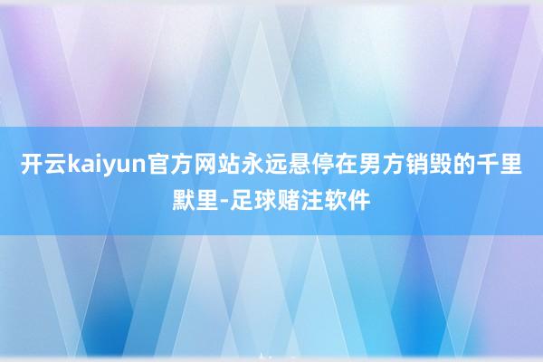 开云kaiyun官方网站永远悬停在男方销毁的千里默里-足球赌注软件