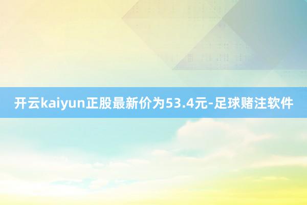开云kaiyun正股最新价为53.4元-足球赌注软件