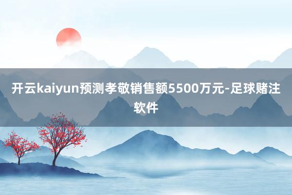 开云kaiyun预测孝敬销售额5500万元-足球赌注软件