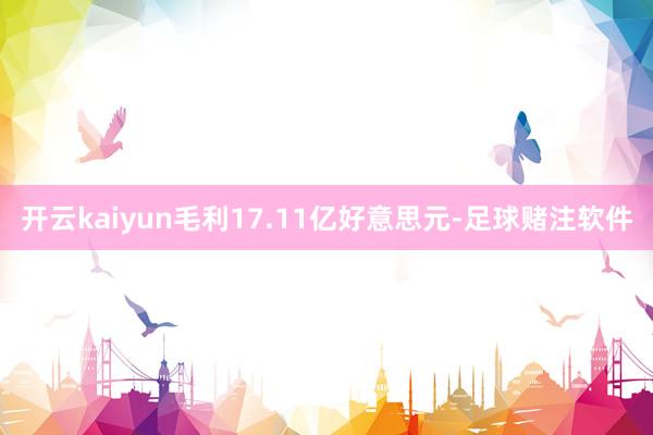 开云kaiyun毛利17.11亿好意思元-足球赌注软件