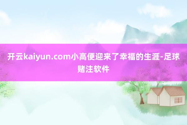 开云kaiyun.com小高便迎来了幸福的生涯-足球赌注软件