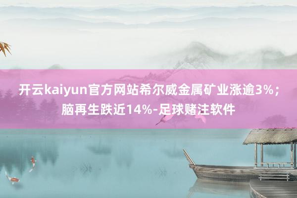 开云kaiyun官方网站希尔威金属矿业涨逾3%；脑再生跌近14%-足球赌注软件