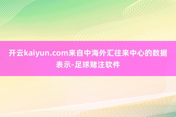 开云kaiyun.com来自中海外汇往来中心的数据表示-足球赌注软件