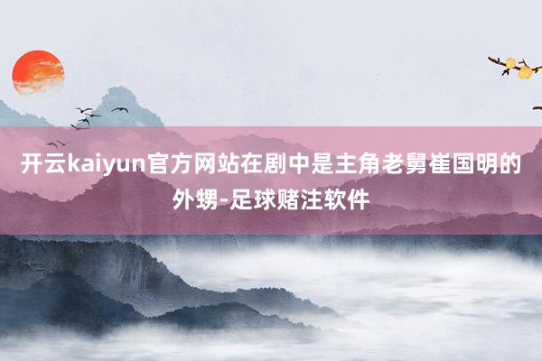 开云kaiyun官方网站在剧中是主角老舅崔国明的外甥-足球赌注软件