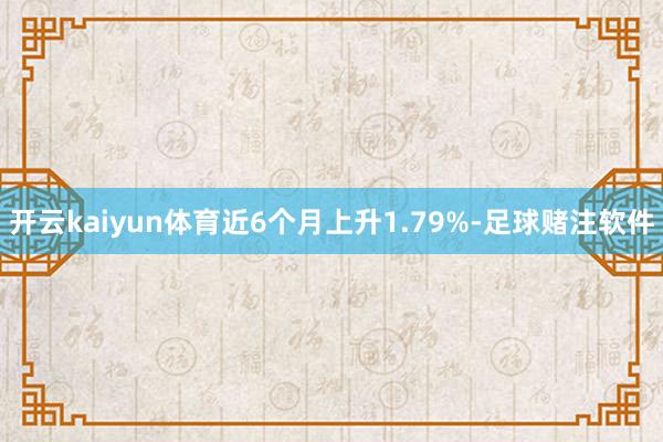 开云kaiyun体育近6个月上升1.79%-足球赌注软件