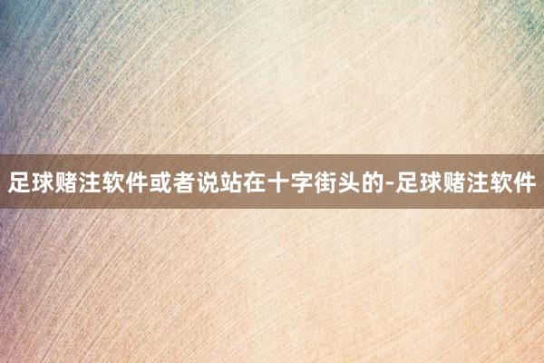 足球赌注软件或者说站在十字街头的-足球赌注软件