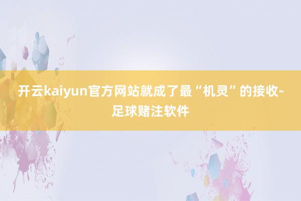 开云kaiyun官方网站就成了最“机灵”的接收-足球赌注软件