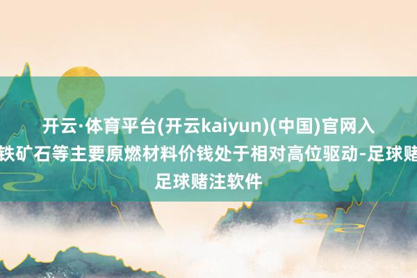 开云·体育平台(开云kaiyun)(中国)官网入口登录铁矿石等主要原燃材料价钱处于相对高位驱动-足球赌注软件