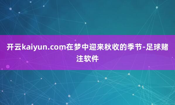 开云kaiyun.com在梦中迎来秋收的季节-足球赌注软件