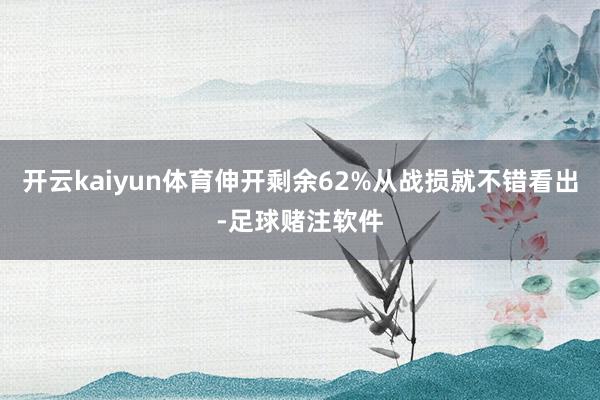 开云kaiyun体育伸开剩余62%从战损就不错看出-足球赌注软件