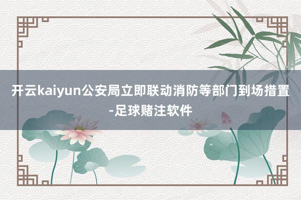 开云kaiyun公安局立即联动消防等部门到场措置-足球赌注软件