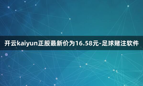 开云kaiyun正股最新价为16.58元-足球赌注软件