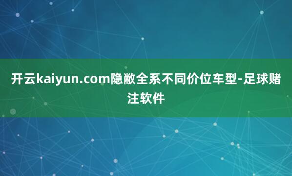 开云kaiyun.com隐敝全系不同价位车型-足球赌注软件