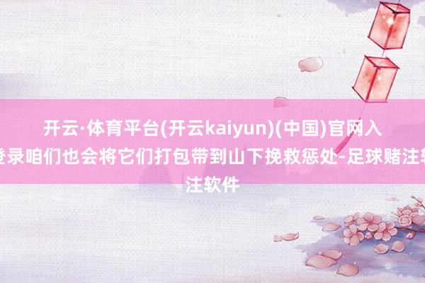 开云·体育平台(开云kaiyun)(中国)官网入口登录咱们也会将它们打包带到山下挽救惩处-足球赌注软件