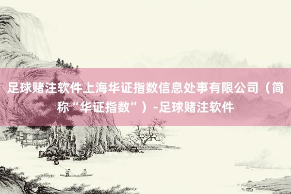 足球赌注软件上海华证指数信息处事有限公司（简称“华证指数”）-足球赌注软件