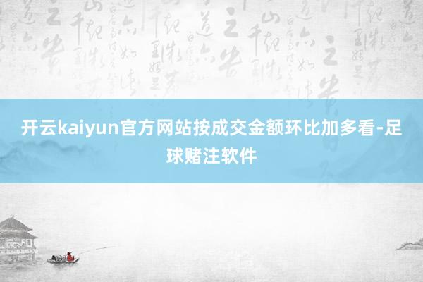 开云kaiyun官方网站按成交金额环比加多看-足球赌注软件