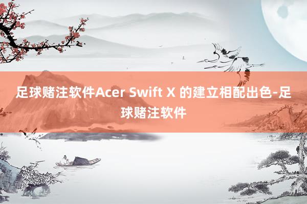 足球赌注软件Acer Swift X 的建立相配出色-足球赌注软件