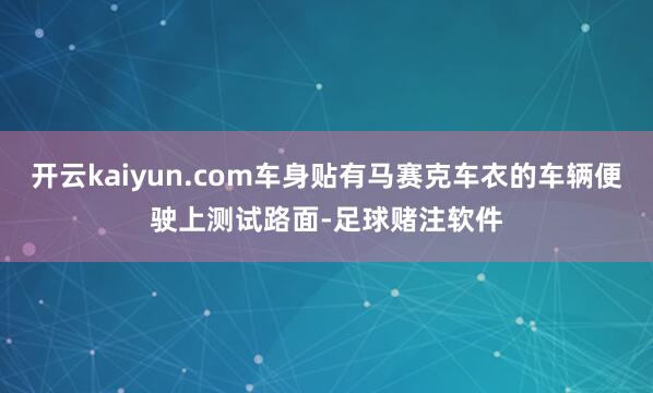 开云kaiyun.com车身贴有马赛克车衣的车辆便驶上测试路面-足球赌注软件