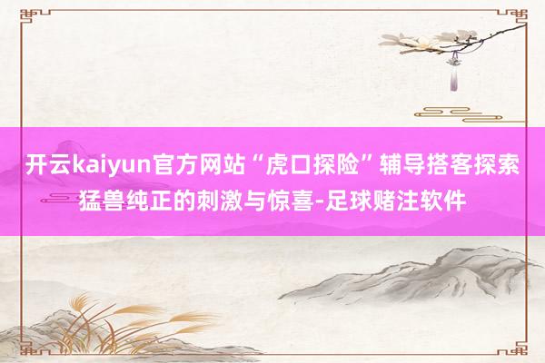 开云kaiyun官方网站“虎口探险”辅导搭客探索猛兽纯正的刺激与惊喜-足球赌注软件