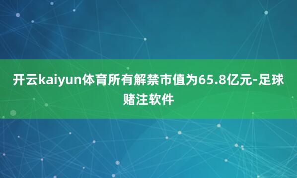 开云kaiyun体育所有解禁市值为65.8亿元-足球赌注软件