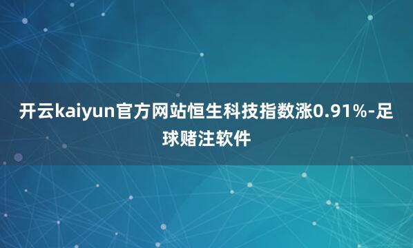 开云kaiyun官方网站恒生科技指数涨0.91%-足球赌注软件