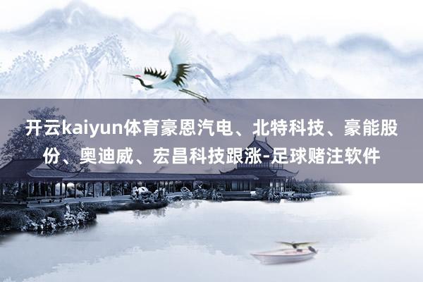 开云kaiyun体育豪恩汽电、北特科技、豪能股份、奥迪威、宏昌科技跟涨-足球赌注软件