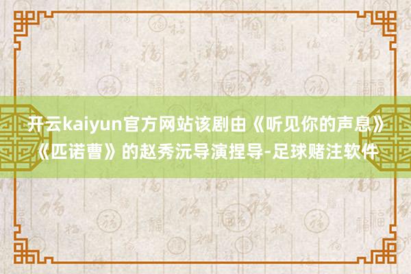 开云kaiyun官方网站该剧由《听见你的声息》《匹诺曹》的赵秀沅导演捏导-足球赌注软件