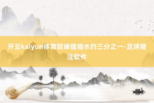 开云kaiyun体育较峰值缩水约三分之一-足球赌注软件
