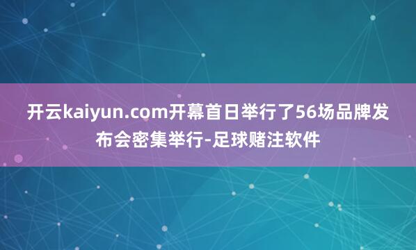 开云kaiyun.com开幕首日举行了56场品牌发布会密集举行-足球赌注软件