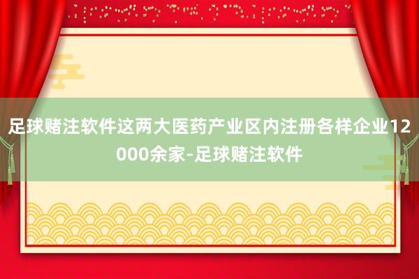 足球赌注软件这两大医药产业区内注册各样企业12000余家-足球赌注软件