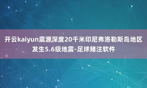 开云kaiyun震源深度20千米印尼弗洛勒斯岛地区发生5.6级地震-足球赌注软件