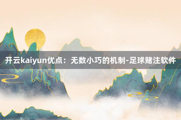 开云kaiyun优点：无数小巧的机制-足球赌注软件