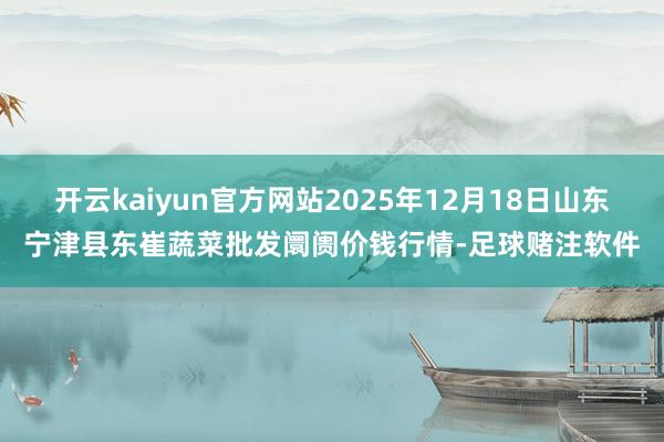 开云kaiyun官方网站2025年12月18日山东宁津县东崔蔬菜批发阛阓价钱行情-足球赌注软件